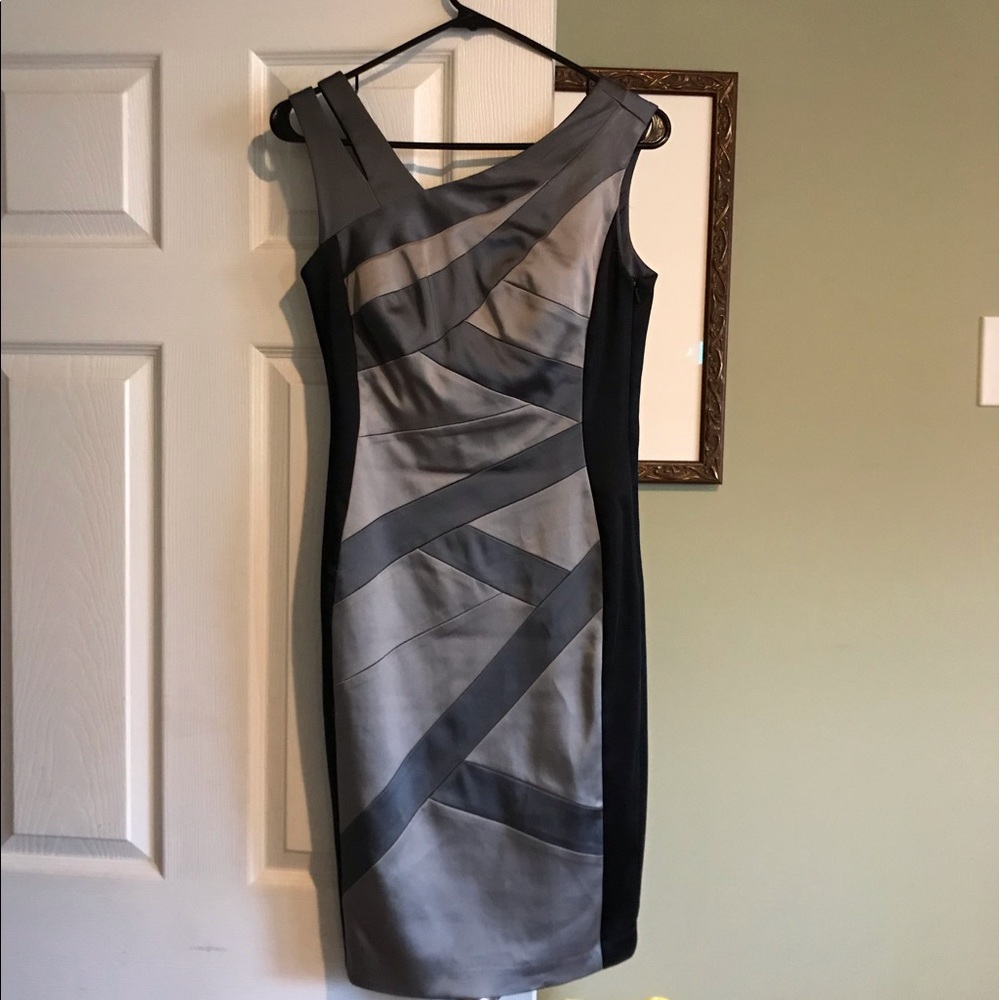 Silver and black dress